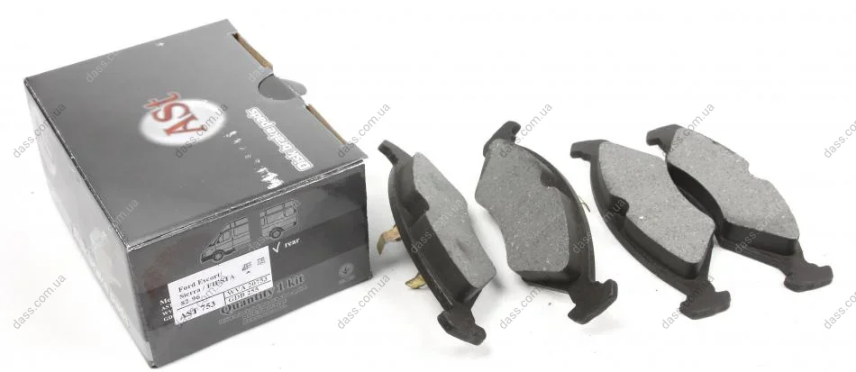 Колодки гальмівні (передні) Ford Escort/Fiesta/Sierra 80-02 AUTO STANDART AST753 (фото 1)