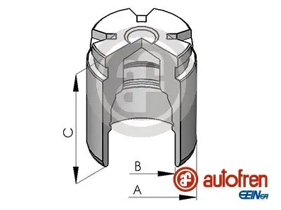 Поршень гальмівного супорта задн (34мм 47мм) HYUNDAI ACCENT IV, ELANTRA V, I10 II, I20 ACTIVE, I20 II, IONIQ, SOLARIS KIA NIRO, NIRO I, RIO III, RIO IV, STONIC 1.0-1.8 09.10- AUTOFREN D025530 (фото 1)