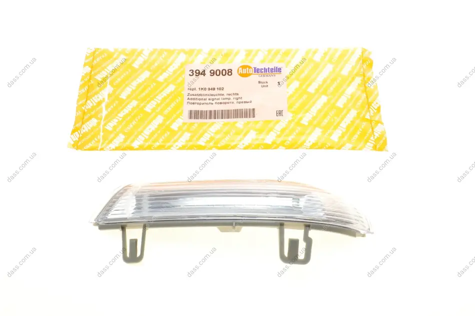 Повторювач повороту на дзеркало VW Golf V/Passat/Sharan 95- Пр. Autotechteile 394 9008 (фото 1)