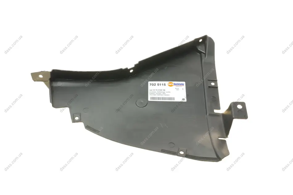Підкрильник (передній) BMW 5 (F10) 10-17 (M-Tech) (R) N20/N47/N55/N63 Autotechteile 702 5115 (фото 1)