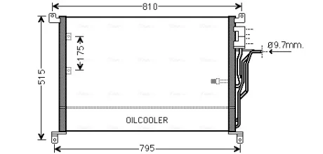 AVA VW Радіатор кондиціонера (конденсатор) без осушувача Audi A8 02 Ava cooling AI5301