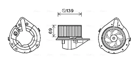 AUDI Вентилятор салону 80 B4 91-, Audi A4 Ava cooling AI8372