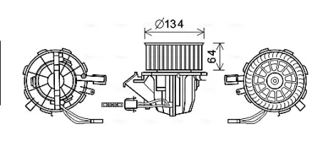 AVA VW Вентилятор салону Audi A4/5,Q5 08- AVA COOLING AI8391