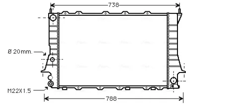 AUDI Радіатор охолодження 100 2,8E V6 90-91 Ava cooling AIA2081