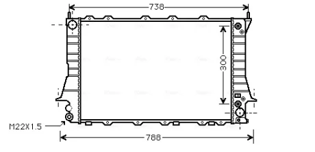AUDI Радіатор охолодження 100 2,8E V6 90-97 Ava cooling AIA2084