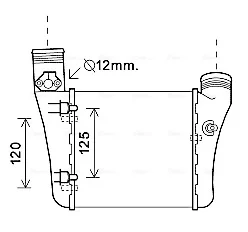 AUDI Інтеркулер лів. A4 2.0TDI/TFSi 04 Ava cooling AIA4333