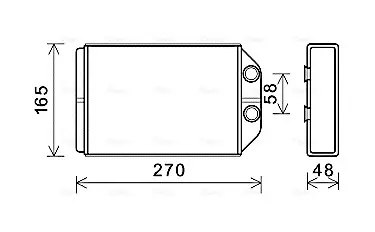 AVA AUDI Радіатор опалення A6 / ALLROAD HEATER AVA COOLING AIA6393