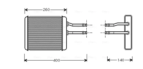 FIAT Радіатор опалення Alfa Romeo 147/156 Ava cooling AL6072