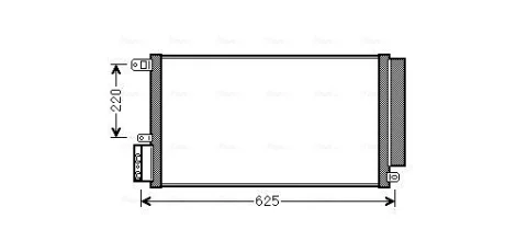 AVA FIAT Радіатор кондиціонера (конденсатор) з осушувачем Doblo, Opel Combo Tour 12- Ava cooling ALA5115D