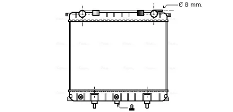 Радіатор охолодження двиг. Range Rover II 2.5D 94- Ava cooling AU2132