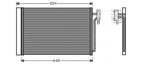 LAND ROVER Радіатор кондиціонера (конденсатор) Range Rover III 3.0d/4.4 02 Ava cooling AUA5182D