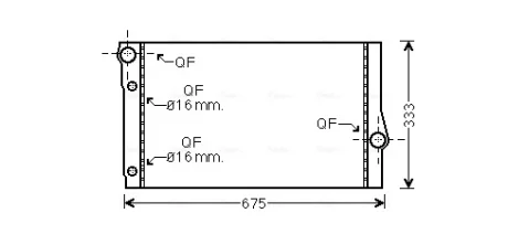 BMW Радіатор охолодження двиг. 5 F10, 6 F13, 7 F01 2.0/3.0d 10 Ava cooling BW2410