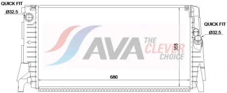 AVA BMW Радіатор сист. охолодження 1 (F40), MINI Ava cooling BW2655