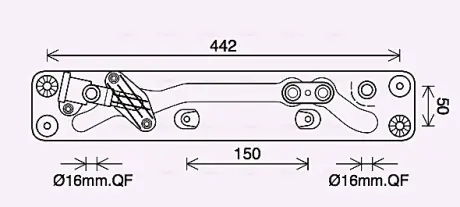 AVA BMW Оливний радіатор X5 E70, X6 E71 3.0/5.0 07- AVA COOLING BW3573
