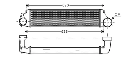 Інтеркулер 3 E46 318d/330xd 00- Ava cooling BW4282