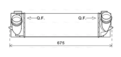AVA BMW Інтеркулер X3 F25, X4 F25 2.0d/2.8i 10- Ava cooling BW4463