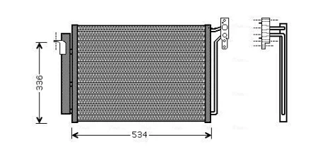 BMW радіатор кондиціонера X5 E53 00 Ava cooling BW5281D