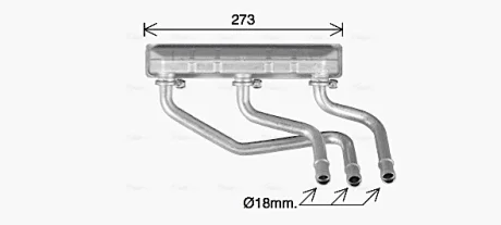 BMW Радіатор опалення (з клімат-контролем) X5 (E70) 06 Ava cooling BW6599