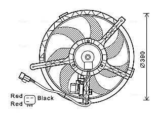 AVA MINI Вентилятор радіатор (з дифузором) MINI (R56), MINI Roadster (R59) Ava cooling BW7534