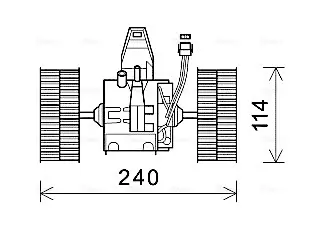 AVA BMW Вентилятор салона 5 E60,6 E63 03- AVA COOLING BW8491
