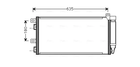 AVA MINI Радіатор кондиціонера (конденсатор) (R50, R53), (R52) Ava cooling BWA5256D