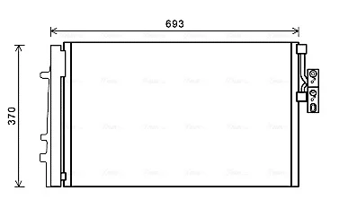 BMW Радіатор кондиціонера (конденсатор) з осушувачем X3 F25,X4 F26 12 Ava cooling BWA5479D
