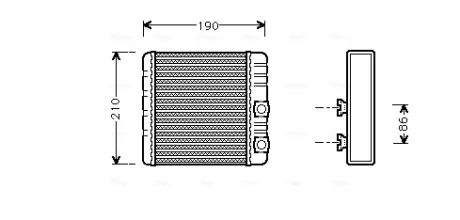 AVA BMW радіатор опалення 3 E46, X3 E83 AVA COOLING BWA6211