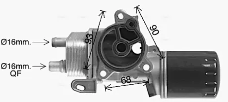 Радіатор масляний CITROEN/ FORD/ PEUGEOT (AVA) AVA COOLING CN3327H