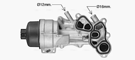 (УВАЖНО! э 2 варіанти на авто!) MINI Оливний радіатор (з корпусом) 06-, CITROEN, OPEL, VAUXHALL, PEUGEOT Ava cooling CN3337H