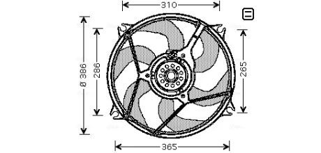 AVA CITROEN Вентилятор радіатора Berlingo, Jumpy, Peugeot 807, Partner 1.4/2.0HDI 99 Ava cooling CN7530