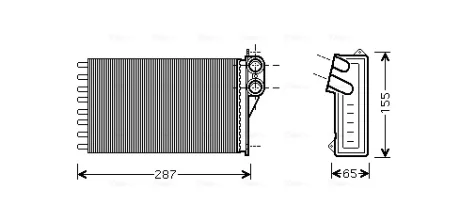 CITROEN Радіатор опалення C2/3,Peugeot 1007 05 Ava cooling CNA6232