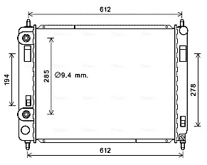 CHEVROLET Радіатор системи охолодження двигуна HHR 2.2, 2.4 05 Ava cooling CT2053