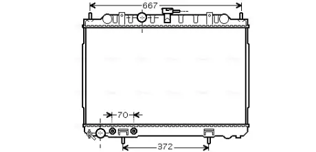 Радіатор NISSAN X-Trail (T30) (AVA) AVA COOLING DN2239