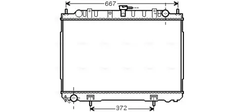 AVA NISSAN Радіатор охолодження X-TRAIL 2.2 D 01- AVA COOLING DN2241