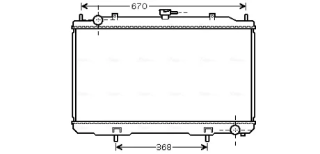 NISSAN Радіатор охолодження Maxima QX IV 2.0/3.0 00 Ava cooling DN2324