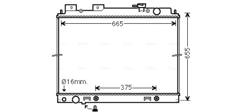 NISSAN Радіатор охолодження двиг. NAVARA NP300 3.0 dCi 10-, PATHFINDER III 3.0 dCi 10 Ava cooling DN2430