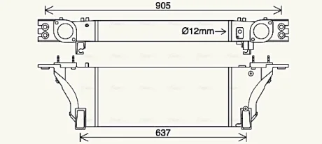 AVA NISSAN Інтеркулер NAVARA NP300 3.0 10-, PATHFINDER III 3.0 dCi 10 Ava cooling DN4455