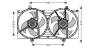NISSAN Вентилятор радіатора (з дифузором) ALMERA 00 Ava cooling DN7528 (фото 1)