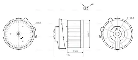 AVA NISSAN Вентилятор салону Qashqai 09-, X-Trail AVA COOLING DN8486