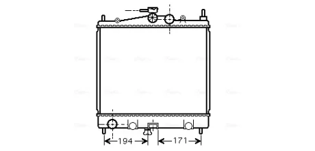 RENAULT Радіатор охолодження Clio III,Modus,Nissan Micra III,Note 1.2/1.6 Ava cooling DNA2247