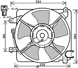 AVA CHEVROLET Вентилятор радіатора охолодження MATIZ, SPARK Ava cooling DW7519