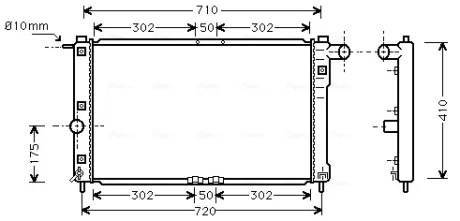 AVA DAEWOO Радіатор охолодження двиг. (з осушувачем) Nubira AVA COOLING DWA2009