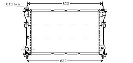 AVA FORD Радіатор сист. охолодження Transit 2.0, 2.4 TDCi 01- Ava cooling FD2318