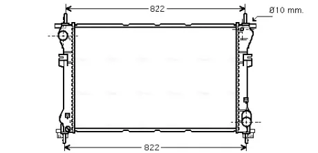 Радіатор охолодження двигуна TRANSIT VII 20TD MT 00- (Ava) AVA COOLING FD2320