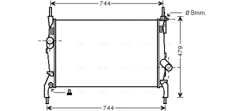 Радіатор охолодження TRANSIT 7 ALL MT -AC 06- (AVA) AVA COOLING FD2404