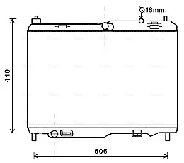 FORD Радіатор охолодження двиг. B-Max, Fiesta VI, Transit Courier 1.4/2.0 12 Ava cooling FD2442