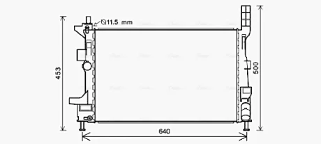 AVA FORD Радіатор охолодження двиг. C-Max II, Focus III, Kuga II, Transit 1.5/1.6TDCi 10 Ava cooling FD2578