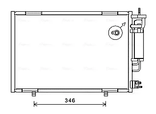 AVA FORD Радіатор кондиціонера (конденсатор) з осушувачем Fiesta VI 08 Ava cooling FD5490D
