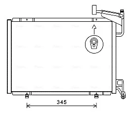 FORD Радіатор кондиціонера (конденсатор) B-MAX 1.0 12-, FIESTA VI 1.0 12-, TRANSIT COURIER B460 1.0 14 Ava cooling FD5592