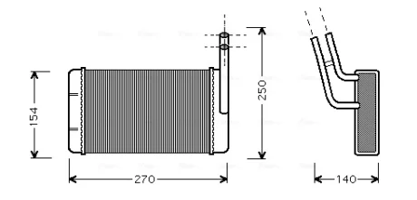 FORD Радіатор опалення Transit 85 Ava cooling FD6132